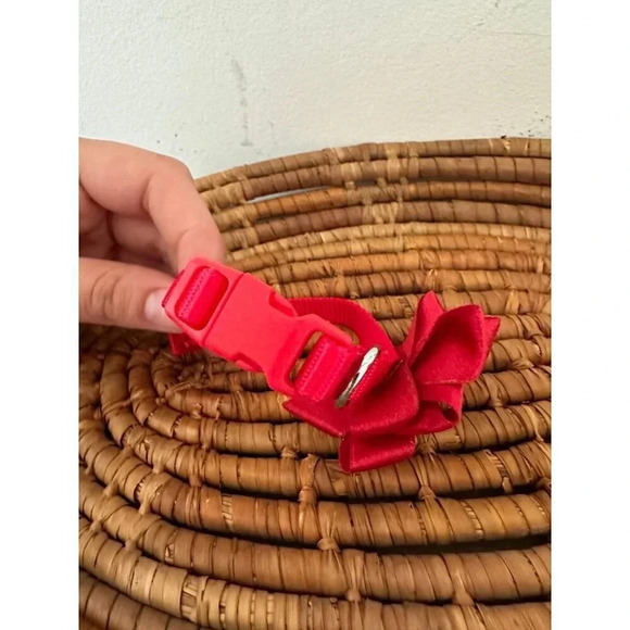 Small Red Bow pet collar - Picture 7 of 7